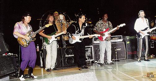 SRV with Phil Palmer, Jimmie Vaughan, Buddy Guy, & Eric Clapton